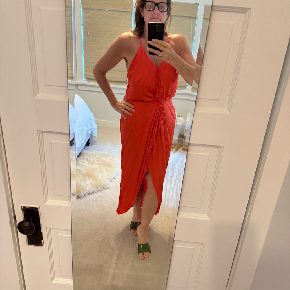 Vibrant Orange Maxi Dress YBF